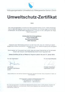 Umweltschutz-Zertifikat
